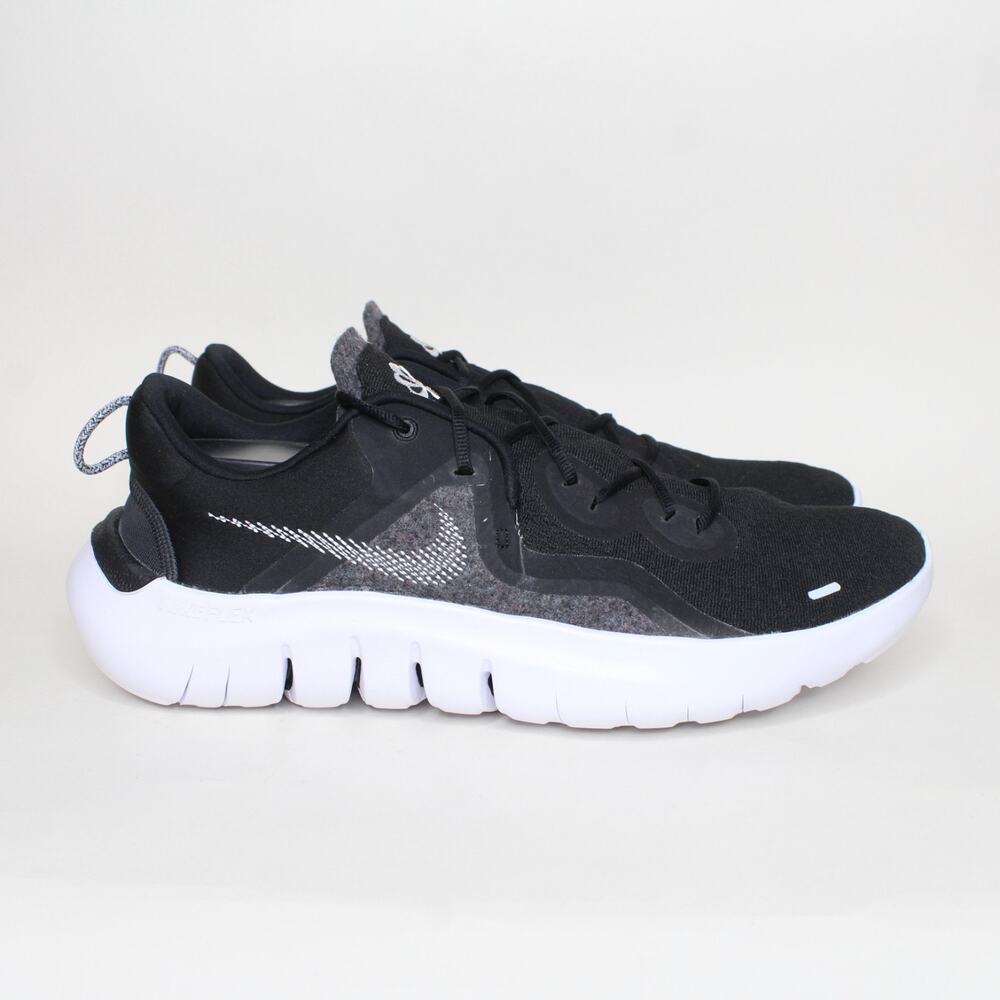 Nike Flex Run 2021 Black White Smoke Gray Athletic Sneakers CW3408-002 Men Sz 13